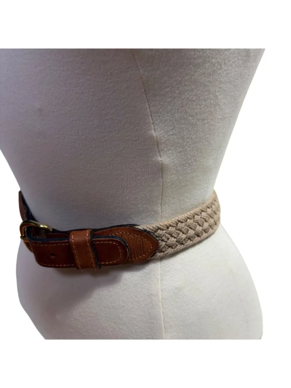 Zep Pro Woven Canvas Belt Mens 38 Fits Big Brass Buckle Leather Classic USA Made